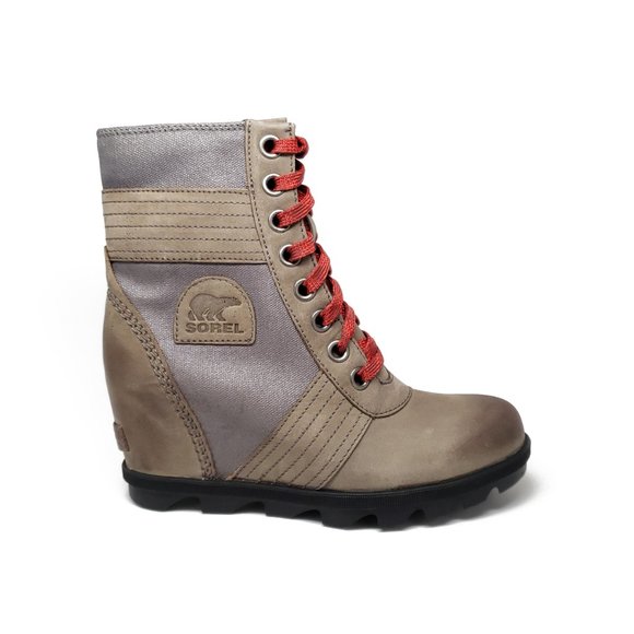 Sorel Lexie Wedge Boots in Quarry Grey Women's Size 6 - Picture 2 of 9